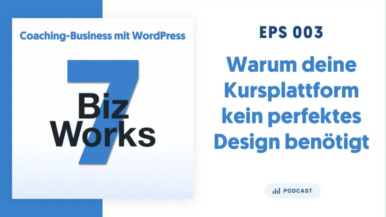 Kursplattform kein perfektes Design &ndash; Podcast Cover EPS 003