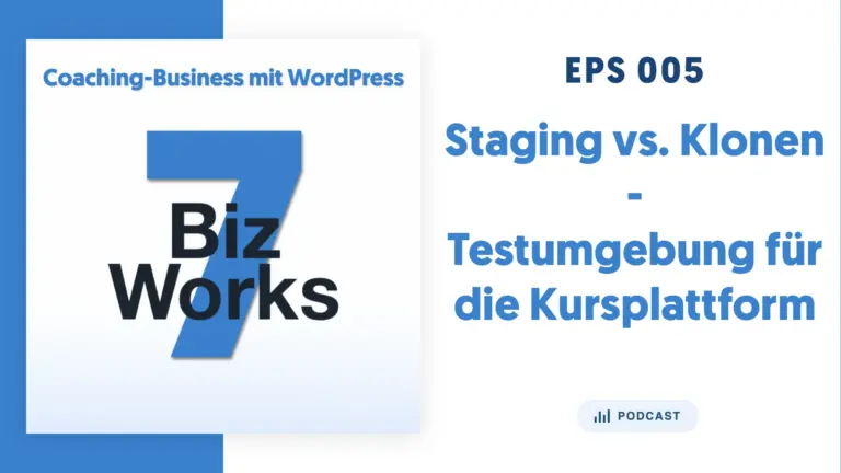 Testumgebung für die Kursplattform – Podcast Cover EPS 005